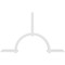 Ekena Millwork Ericson Architectural Grade PVC Gable Bracket, 108"W x 67 1/2"H x 2"D x 4"F, 15/12 Pitch GBP108X68X0204ERI00 - alternate 2
